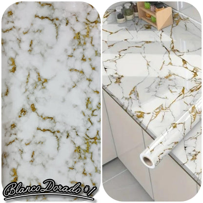 Papel mármol adhesivo - 2 metros x 60cm - PAGO CONTRAENTREGA